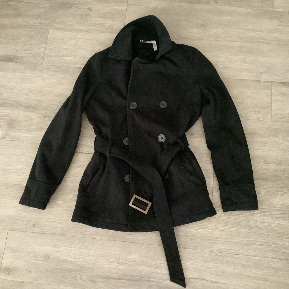 Black Double-Breasted Peacoat